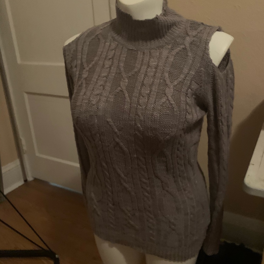 Gray knit mini dress